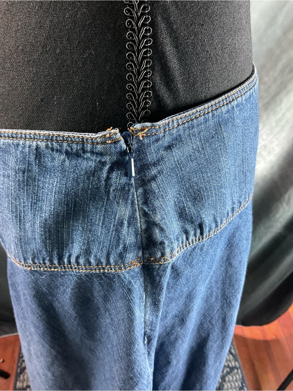 Vintage Ralph Lauren Denim A-Line Maxi Skirt - Picture 5 of 6